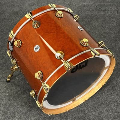 DW Collectors PurpleCore Cherry 6pc Drum Set Brown Birdseye Maple w/Gold Hw image 8