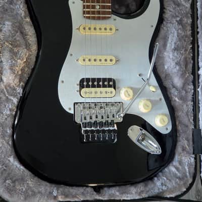 Fender American Ultra Luxe Stratocaster Floyd Rose HSS - Mystic Black image 1