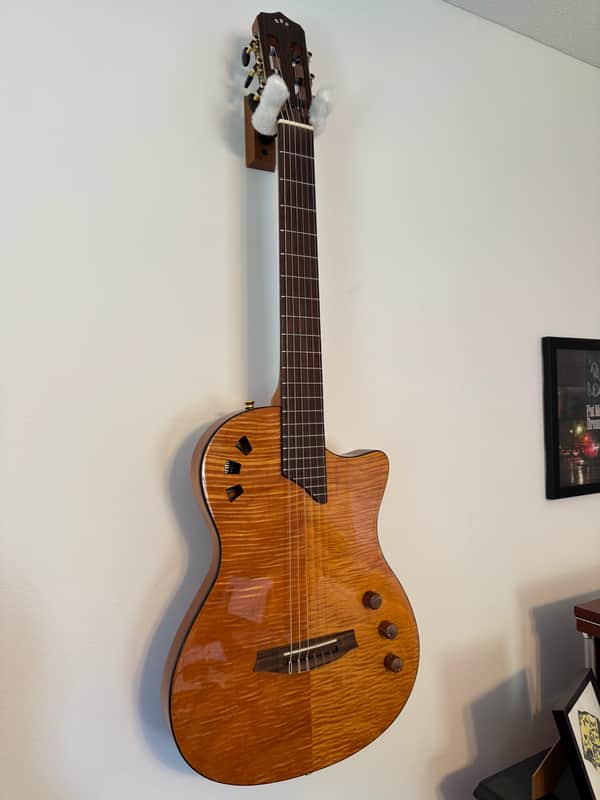 Cordoba Stage Nylon-String Electric Guitar Natural Amber image 1