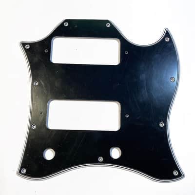 Black/White 5 Ply Wide Bevel Pickguard for 1999-2010 Gibson SG Classic P90 Made In USA image 4
