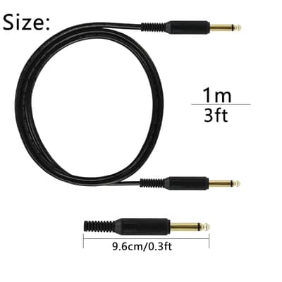 1/4 Inch Guitar Cable 6.35Mm (1/4) Ts To 6.35Mm (1/4) Ts Audio Cable Male To Male Mono Jack Instrument Cable For Electric Guitar,Studio Monitors, Mixers?1M? image 6