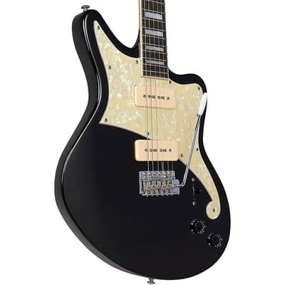 D'Angelico Premier Series Bedford Solidbody Electric Guitar Regular Black Flake image 5
