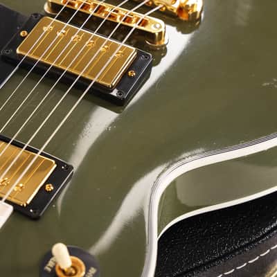 Gibson Custom Shop Les Paul Custom Made 2 Measure Olive Drab Maple Neck Murphy Lab Light Aged image 8