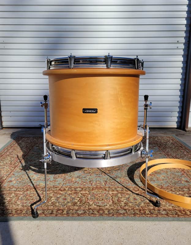 Peavey RBS-1 22x18 Bass Drum W/ Custom made Gong Drum Cradle - Satin Natural (C017-3-19) image 1
