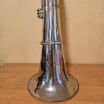 Tuba “Bb" Soviet 3 Valves Brass Pipe Wind Instrument Horn USSR Vintage and Rare image 4