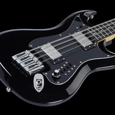 Hagstrom H8-II Bass Black Gloss w/Case image 3
