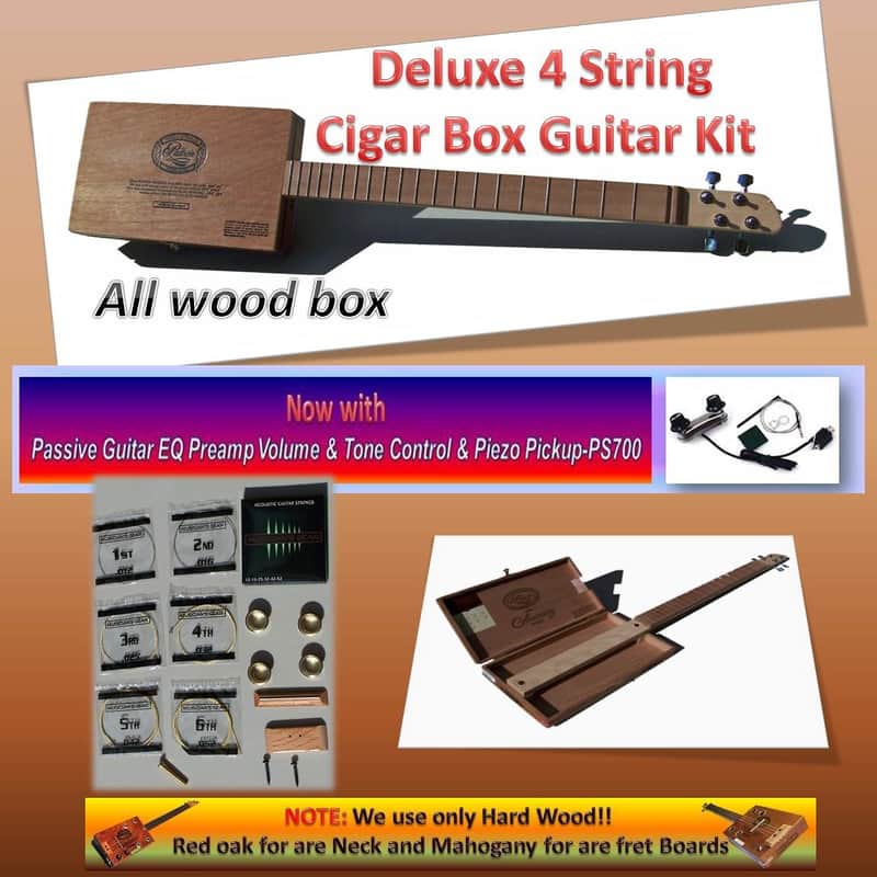 Cigar Box Guitar 4 String Kit image 1