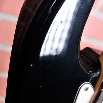 Fender Vintage 1984 Squire P-Bass 32" Medium Scale Made in Japan - Gloss Ebony with Molded Fender Hardshell Case image 18