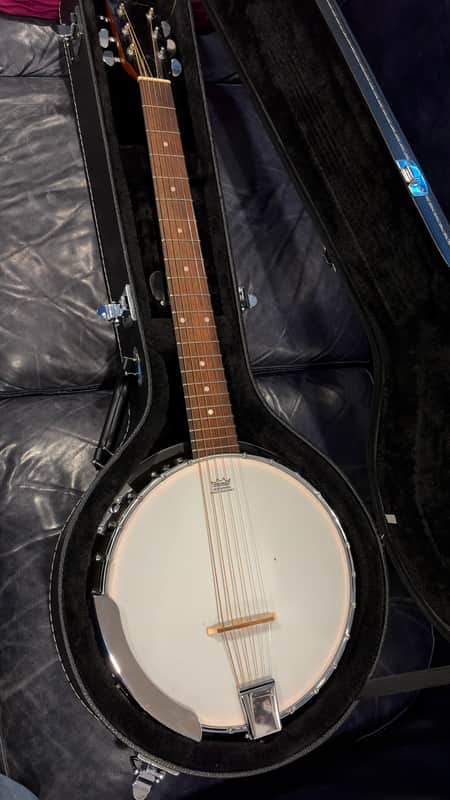 RW Jameson 6-string Banjitar with case image 1