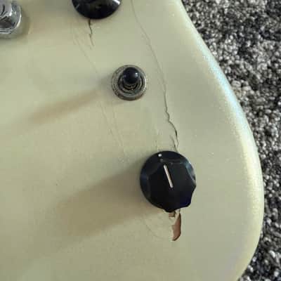 Fender Alternate Reality Powercaster 2018 White Opal Pau Ferro Fretboard Guitar image 6