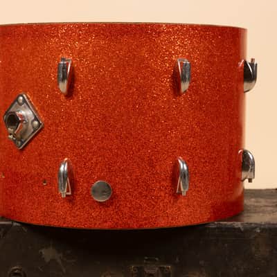 1960s Gretsch 14x20 Tangerine Sparkle Bass Drum Shell image 2