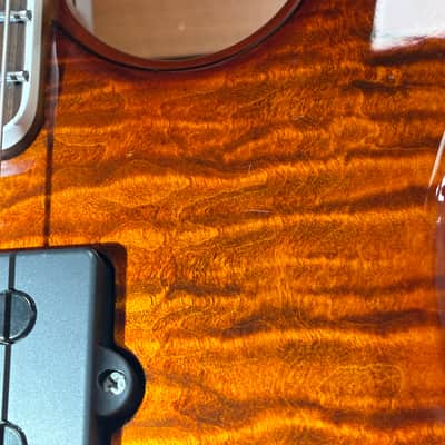 Ernie Ball Music Man Ball Family Reserve StingRay 5 HH in Giants Orange Quilt 2019 w/OHSC #55/91 image 5