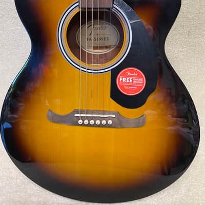 Fender FA-135CE Concert V2 Acoustic Guitar, Walnut FB, Sunburst NEW CONDITION! image 2