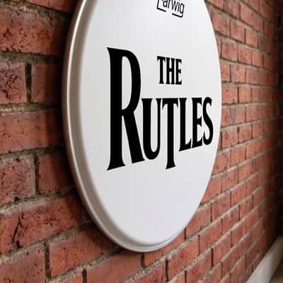 The Rutles, bass drumhead, 22", Resonate Drum Head, The Beatles image 4