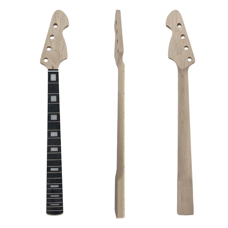Maple Replacement Electric Bass Guitar Neck, 4-String 20 Fret 30'' Scale Length 42mm Nut and 65mm Heel Rosewood Fretboard Bolt On Unfinished Bass Neck DIY Installation & Repair image 1