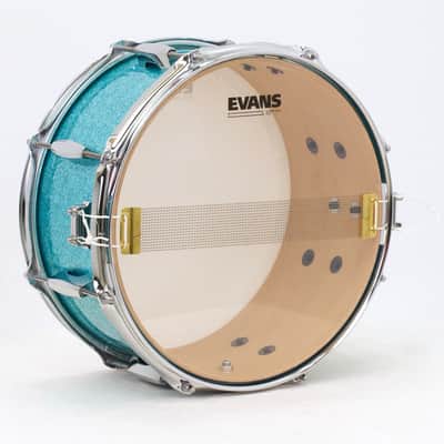 TreeHouse Custom Drums 6½x13 8-ply Maple Snare Drum - Turquoise Sparkle image 6
