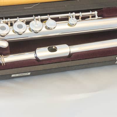 Yamaha YFL-684H (YFL-687H) Professional Flute All Silver, Open-hole Inline-G *Made in Japan *Cleaned & Serviced image 3