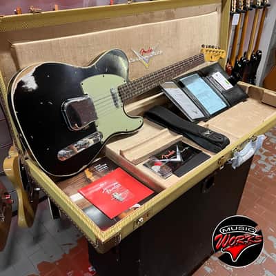 FENDER - CUSTOM SHOP 1960 Telecaster Custom Heavy Relic RW Aged Black 9236091079 image 11