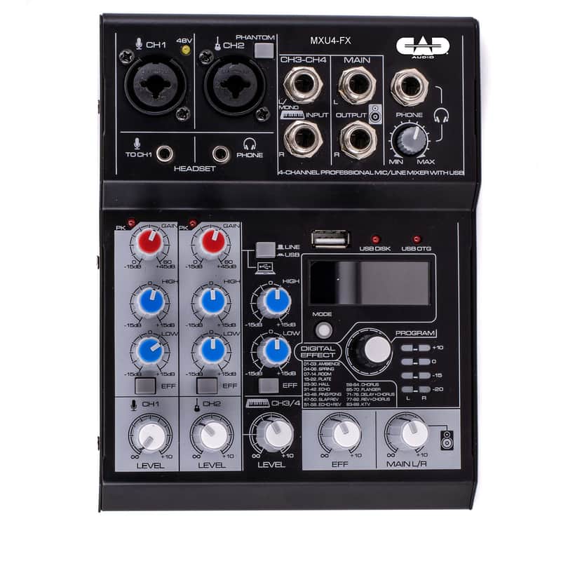 CAD MXU4-FX 4-Channel USB Mixer image 1