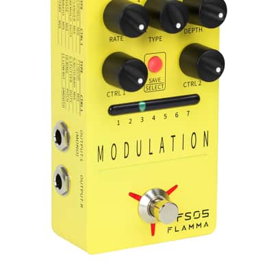 FLAMMA FS05 Multi Modulation Pedal Electric Guitar Stereo Effects Pedal with 7 Storable Slots 11 Modulation Effects True Bypass image 1