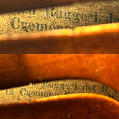 Vintage/Antique/Authentic 4/4 Labelled Violin Francesco Ruggeri+Case 小提 小提琴 ヴァイオリン Beautiful Flamed Maple,Powerful Tone,Fully Set Up-Videos image 9
