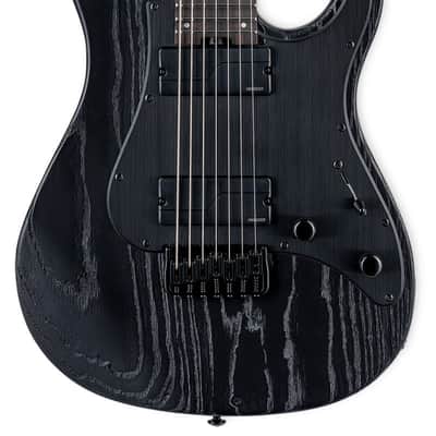 ESP LTD SN-1007HT Baritone 7 String Electric Guitar. Black Blast image 1