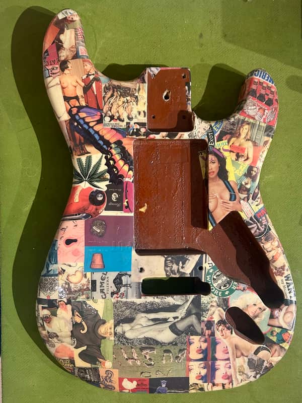 Collaged Fender Strat Body 80s/90s image 1