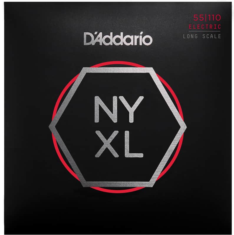 D'Addario NYXL55110 Nickel Wound Long Scale Heavy Bass Guitar Strings, 55-110 image 1