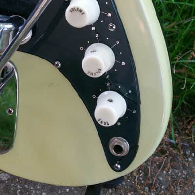 Lafayette Guyatone Zenon 1966? Electric Guitar 2 Pickup Two Tone Green  Japan Rare image 5