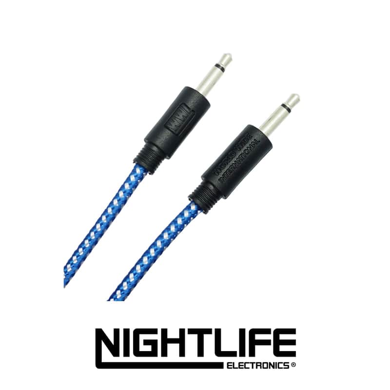 WWI 3.5mm Braided Patch Cable 5/pk - 120cm - Blue/White image 1