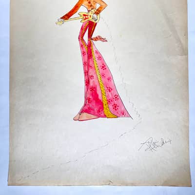 JIMI HENDRIX SIGNED ARTWORK !! 1960's Dwight Russ Artwork image 2