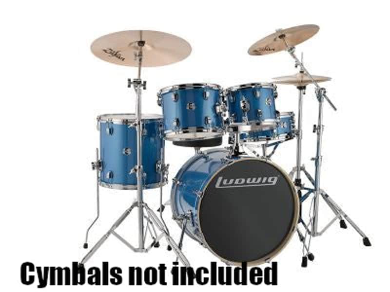 Ludwig Element Evolution 5 Piece 20" Drums Set Blue Sparkle w/Hardware (No Cymbals) image 1