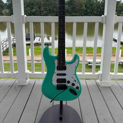 Jackson Stratocaster style Gloss Teal Green image 1