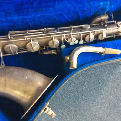 Conn Chu Berry (New Wonder) Professional Baritone Sax 1924 Silver Plate image 3