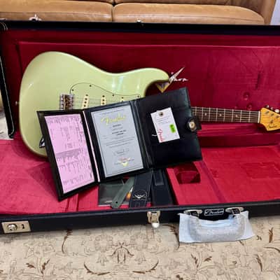 Fender 1959 Stratocaster Journeyman Relic, 3A Rosewood Fingerboard, Faded Aged Sage Green Metallic image 6