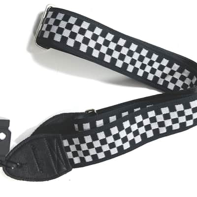 Souldier Guitar Strap (soldier) Black White Checker Handmade - Fabric Bild 1