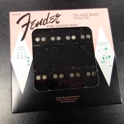 Fender Pure Vintage '74 Jazz Bass Pickup Set, Black (2) image 1