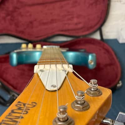 Vintage Palmer Strat Style Electric Guitar Metallic Blue w/ Hard Case Fresh Setup image 11