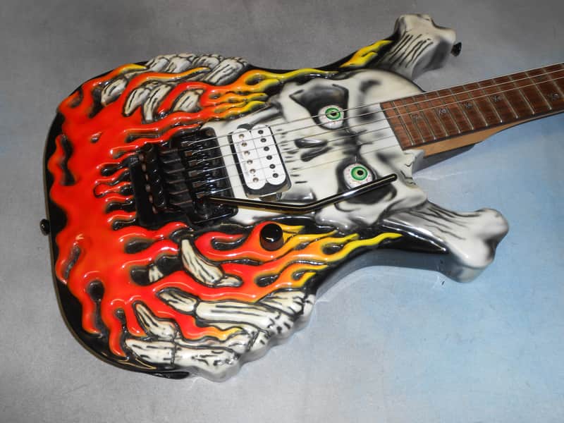 ESP George Lynch Flaming Skull # 49 of 50 Made w/COA 1994 image 1