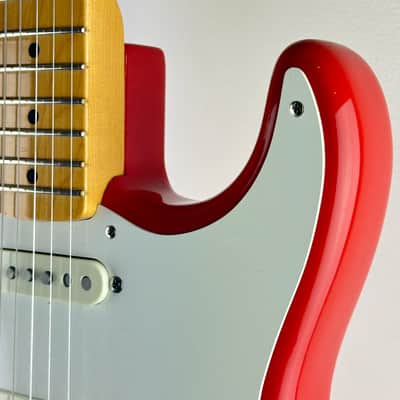 Fender Vintage Hot Rod '50s Stratocaster 2014 Fiesta Red Very Rare Made For One Year With Case image 4