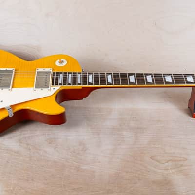 Edwards Limited Model E-LP-108LTS MIJ 2015 Lemon Drop Lacquer Flame Top Seympur Duncan PUs Japan w/ Bag image 2