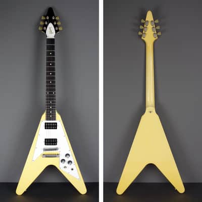 2007 Gibson Flying V Factor X Aged Classic White Ebony Neck & Hardshell Case image 3