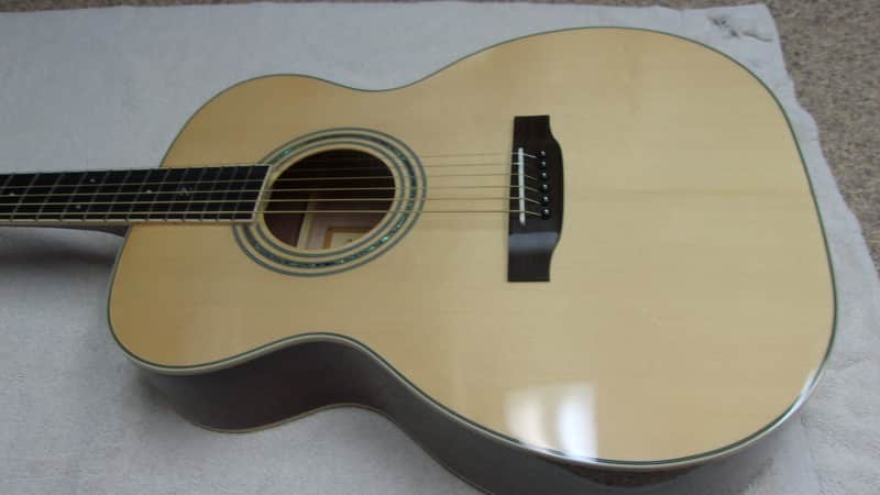 MINT NOS USA Zager ZAD50OM Solid Spruce/Mahogany w/case+extras-Hardly Played - Natural image 1