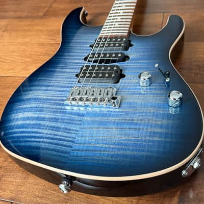 Suhr Modern Plus HSH Trans Whale Blue Burst Roasted Maple Pau Ferro Neck 87825 image 2