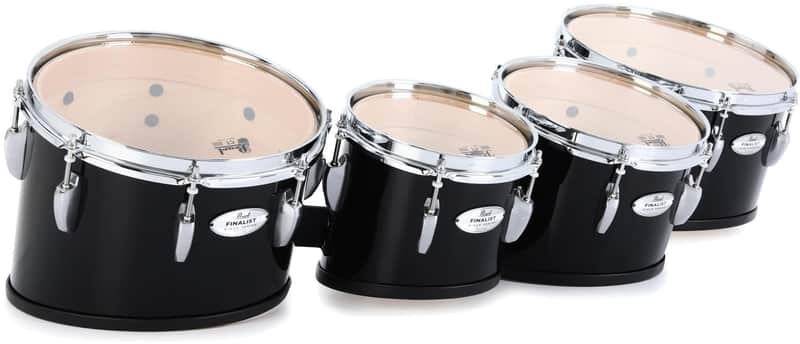 Pearl Finalist Marching Tenor Drums - 8/10/12/13 inch, Midnight Black image 1