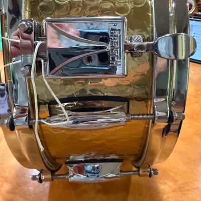 Gretsch S1-0514-BRH Full Range Series Hammered Brass 5x14" Snare Drum 2014 - Present - Hammered Brass image 5
