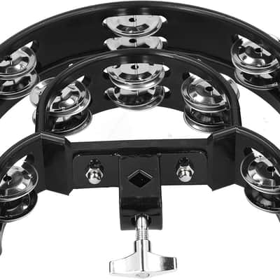 Hi Hat Tambourine Drum Set Multifunctional Hand Bell Rattle Loose Double Row Bells Hi Hat Tambourine image 3