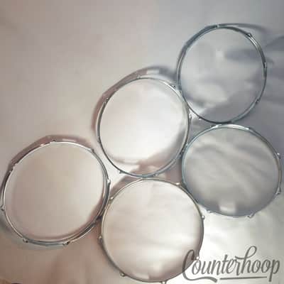 *Pearl 5x 14" Snare Drum Resonant Rims/Hoops Triple Flange 8Lug-Hole Vintage Lot image 2