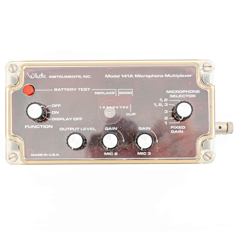 White Model 141A 3-Microphone Multiplexer - Simple Mixer for Speeches/Events image 1