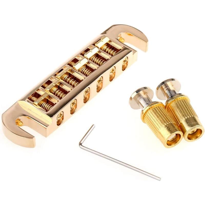 52.5mm (2-1/16 inch) String Spacing Tune-o-matic Pigtail Style Adjustable Wraparound Bridge Tailpiece for Epiphone Les Paul SG Style Electric Guitar image 1